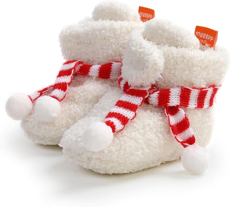 Ohwawadi Infant Baby Boys Girls Slippers Cozy Fleece Booties Soft Bottom Warm by Ohwawadi
