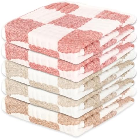 Muslin Burp Cloths 20"x10" Baby Burp Cloths 5-Pack by Unknown