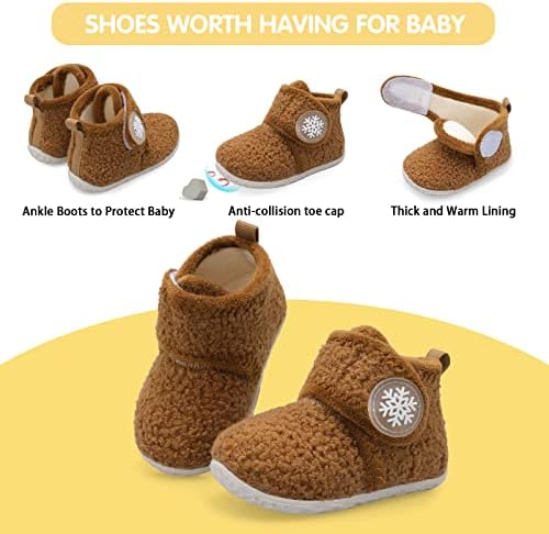 FEETCITY Baby Booties Girls Boys Infant Slippers First Walkers Shoes Warm Socks - Image 5