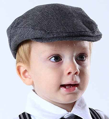 A&J DESIGN Baby Boys Newsboy Cap Toddler Kids Tweed Vintage Flat Hat - Image 5