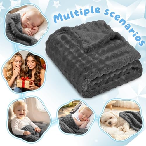 Fleece Baby Blanket for Girls Boys, Soft Cozy Cute Infant Toddler Receiving - Image 5