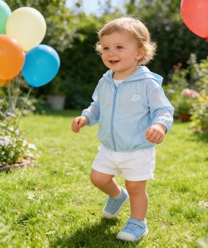 Toddlers-Baby Sun-Jacket UV-Protection-Hoodie Long-Sleeve Zip - Image 2