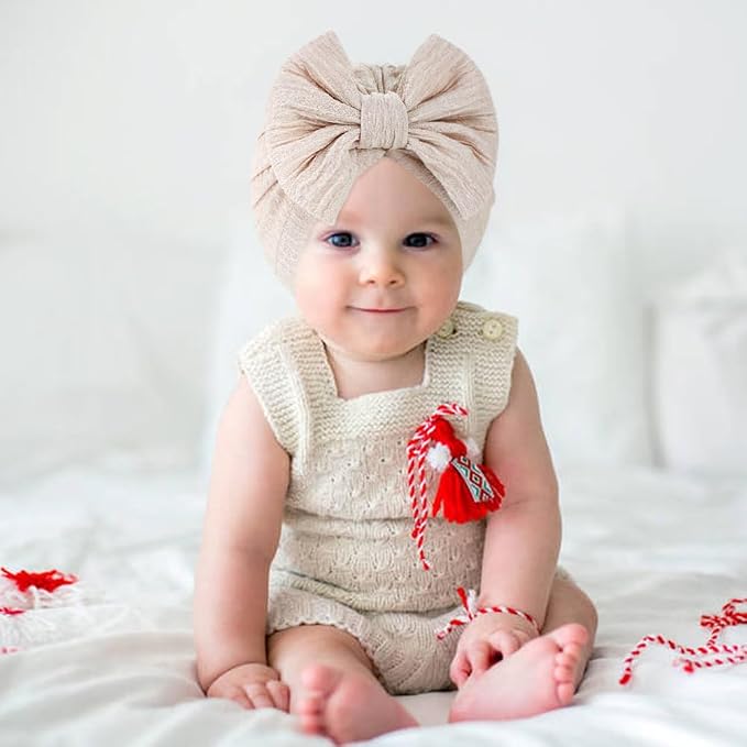 Cinaci 6 Pack Nursery Hospital Caps Bonnets Beanies Headwraps Turban Hats - Image 4