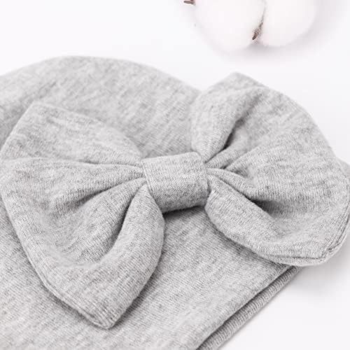 Newborn Baby Hats and Mittens Set Infant Bow Beanie Cap Toddler Gloves Newborn - Image 4