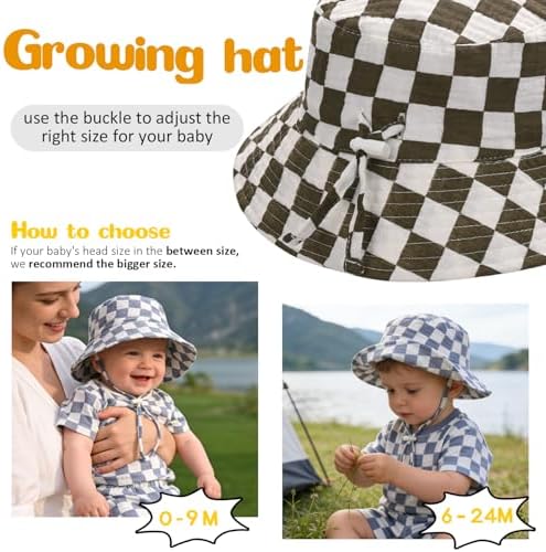 Baby Sun Hat Infant Toddler Summer Cotton Yarn Beach Bucket Hat - Image 5