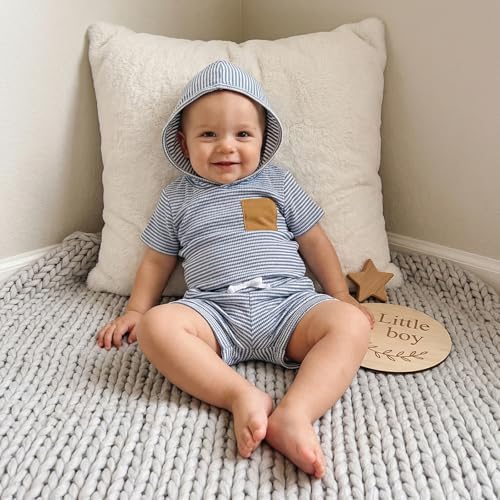 Toddler Baby Boy Hooded Dinosaur Summer Outfit Funny T-Shirt Shorts Set - Image 3