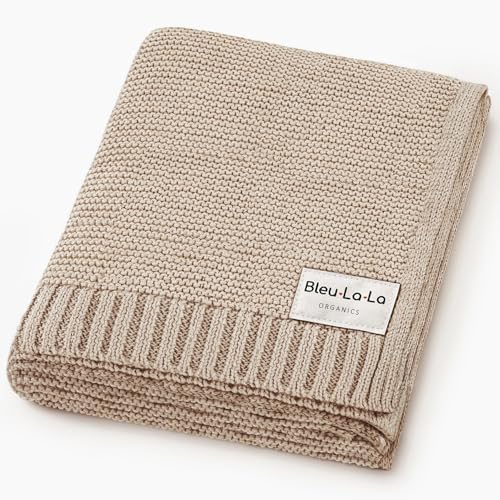 100% Organic Cotton Heritage Knit Textured Baby Quilt Blanket – Signature by BleuLaLa
