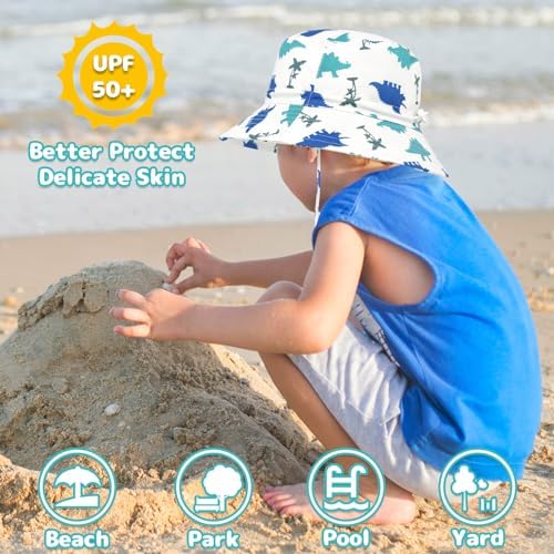 Baby Sun Hat Baby Boy Hats Toddler Hat UPF 50+ Bucket Hat - Image 3