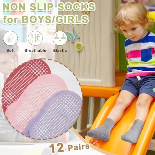 HYCLES Non-Slip Toddler Socks, Girl Grip Socks - Image 2
