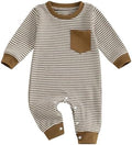 VISGOGO Newborn Infant Baby Boy Waffle Cotton Romper Clothes Onesie Stripe by VISGOGO