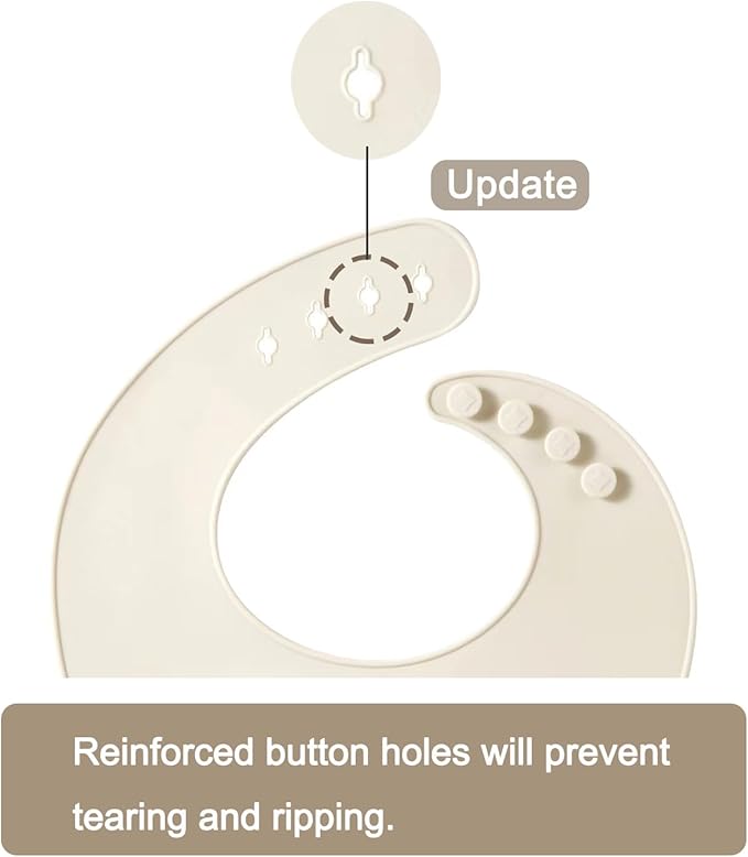 PandaEar Set of 3 Silicone Baby Bibs Waterproof, 10-72 Months - Image 7