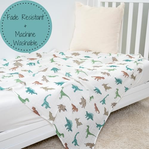LollyBanks Baby Swaddle Blankets 2 Pack, 100% Cotton Muslin Blankets 47 x 47 - Image 4