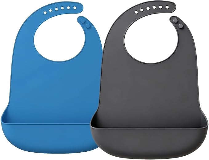 Silicone Adult Bib, Adjustable and Washable Bib by Tiwerlfe