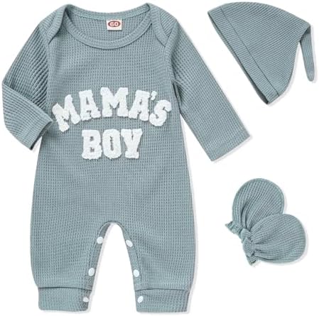 GRNSHTS Newborn Baby Boy Romper Coming Home Outfits Letter Print Bodysuit by GRNSHTS