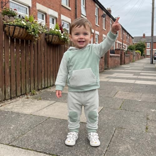 Infant Baby Boy Fall Winter Clothes Outfit Hooded Long Sweatshirt Pant Set - Image 3