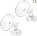 2pcs 12mm Flange Compatible with Spectra S1 S2 9 Plus Synergy Gold Ameda MYA Motif Luna Breast Pump, Replacement to Spectra Pump Parts, Breast Pump Shields 12mm Replace S1 S2 Parts