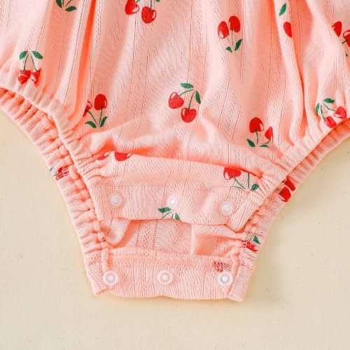 ROMPERINBOX Baby Girl Bodysuit Cotton Spaghetti Strap Sleeveless Onsies Summer - Image 5
