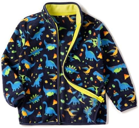 Toddler Boys Girls Fleece Jacket Lightweight Fall Spring 2-12 Years by EIGIOO