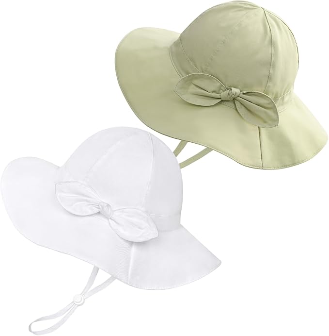 Baby Girl Sun Hat Kids Summer Beach Wide Brim Hats Toddler Bucket Hat by Weradau