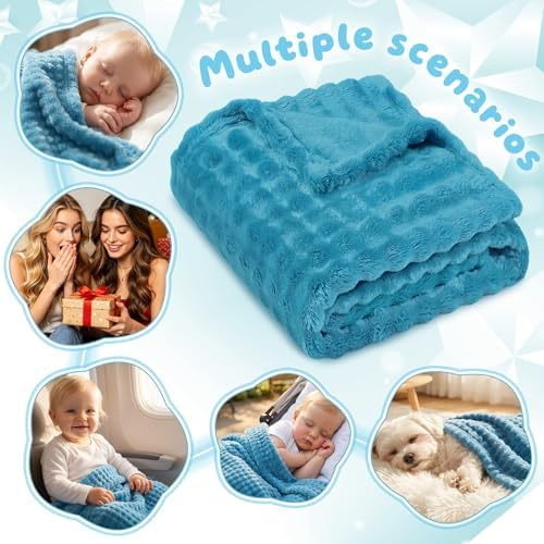 Fleece Baby Blanket for Girls Boys, Soft Cozy Cute Infant Toddler Receiving - Image 4