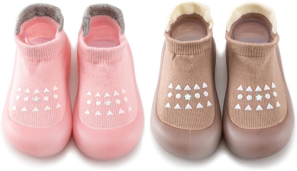 Baby Non Slip Socks Shoes Toddler Girls Boys First Walking Shoes Infant Indoor by HOVELL