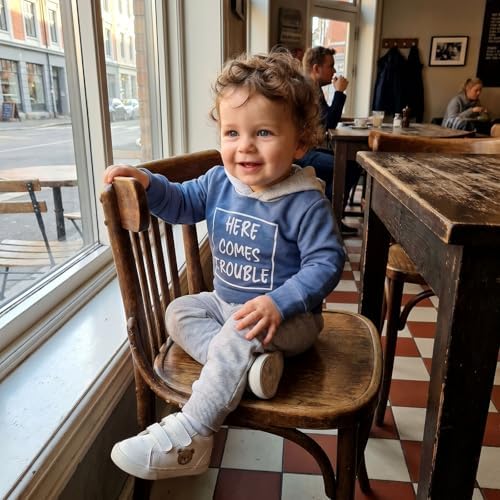 Infant Baby Boy Fall Winter Clothes Outfit Hooded Long Sweatshirt Pant Set - Image 2