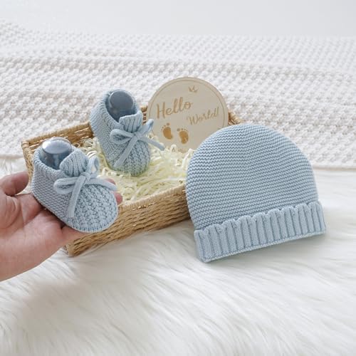 Baby Booties with Hat Set - Image 3