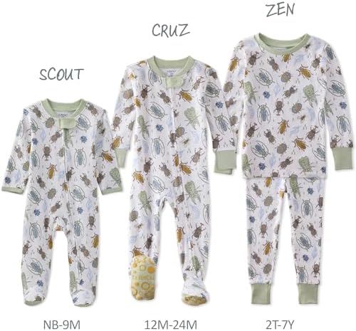 Butterblu Scout Sleep & Play 100% Organic Cotton Footed Zip Front PJs | GOTS - Image 5