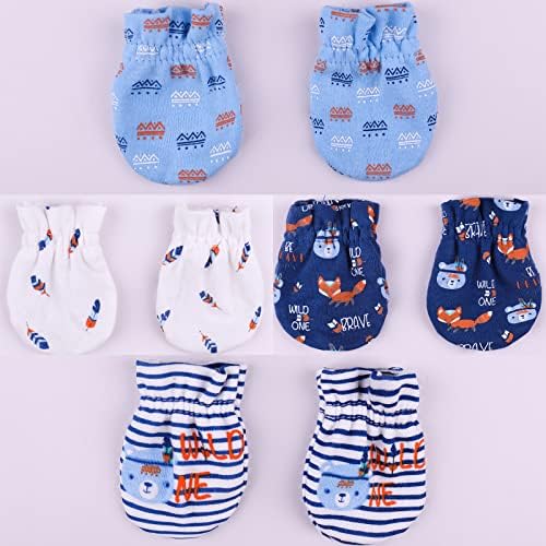 MAMIMAKA Baby Hat and Mittens Set Newborn Baby Hats Caps - Image 5