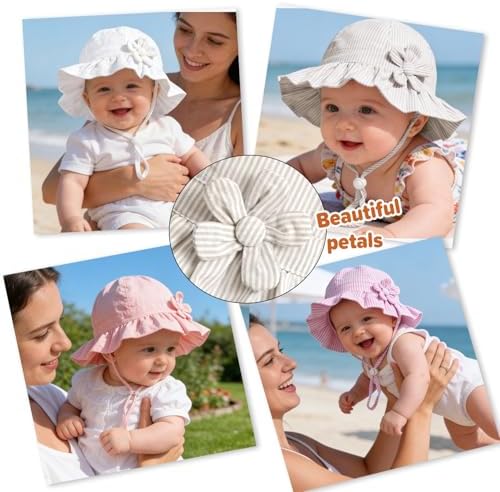 Baby Girl Wide Brim Bucket Hats - Image 7