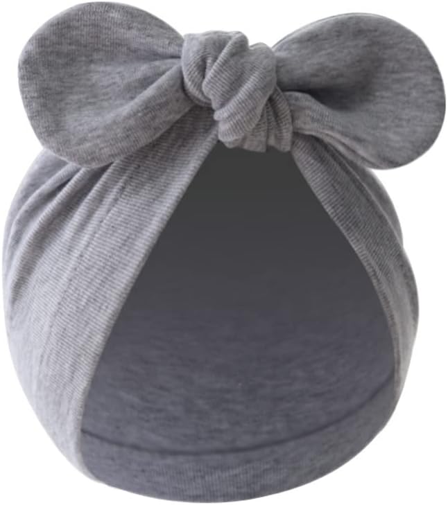 4PCS Newborn Baby Bow Knot Turban Hat Infant Toddler Hospital Hat Cotton Head - Image 5