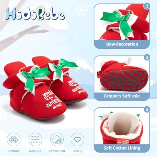 HsdsBebe Unisex Newborn Baby Cotton Booties Non-Slip Sole - Image 5