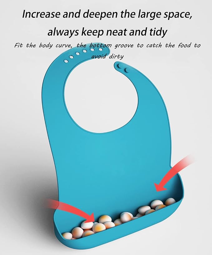 2 pieces adult bib Large silicone adult bibs - Image 5