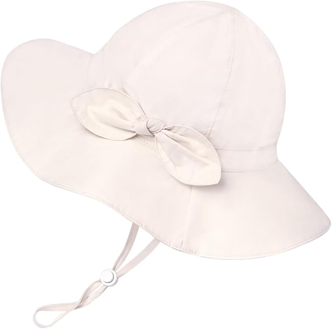 Baby Girl Sun Hat Kids Summer Beach Wide Brim Hats Toddler Bucket Hat by Weradau