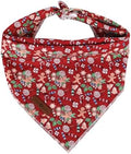lionet paws Christmas Dog Bandana, Christmas Gingerbread Man Fabric Dogs by lionetpaws