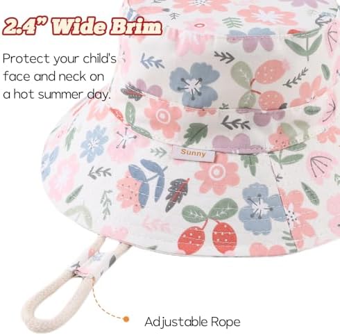 Bamery Baby Toddler Girls Bucket Hat Newborn Sun Hats - Image 3