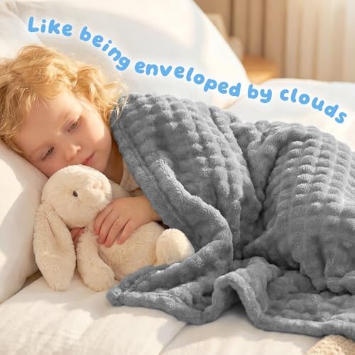 Fleece Baby Blanket for Girls Boys, Soft Cozy Cute Infant Toddler Receiving - Image 3