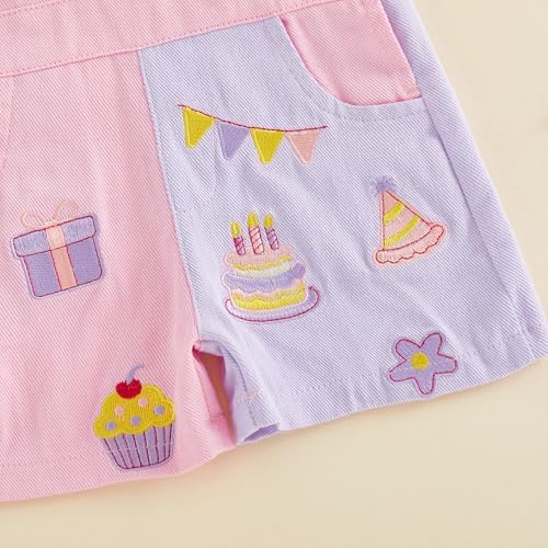 Fernvia Toddler Kids Baby Girl Boy Contrast Color Overalls Shorts Clothes - Image 6