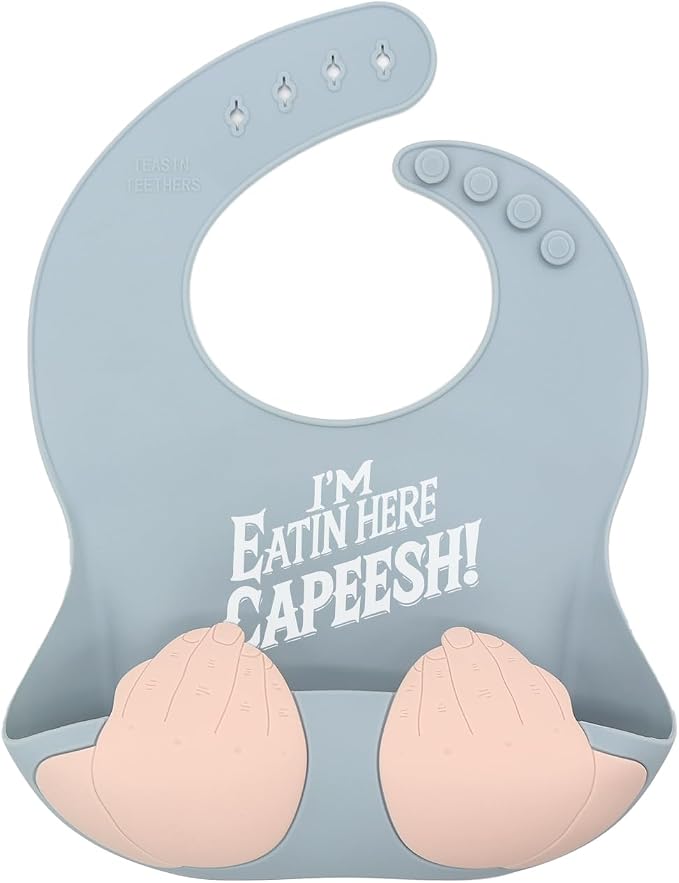 Teasin' Teethers Funny Italian Silicone Baby Bib - Image 2