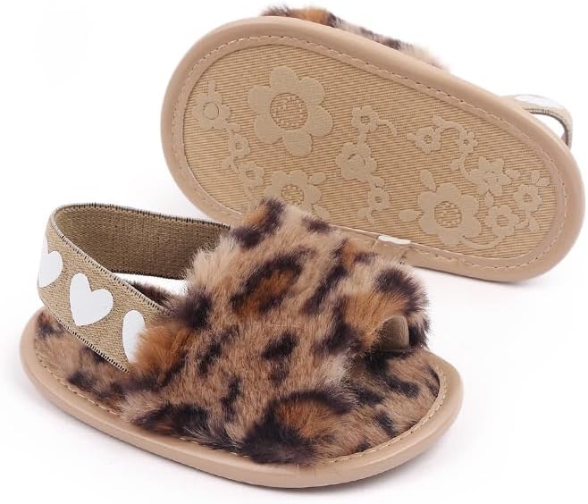 Baby Shoes Pink Leopard Baby Girl Slippers Non-Slip Soft Sole Toddler First - Image 7