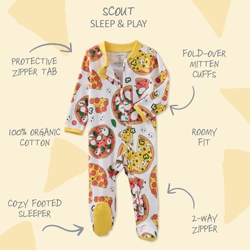 Butterblu Scout Sleep & Play 100% Organic Cotton Footed Zip Front PJs | GOTS - Image 2