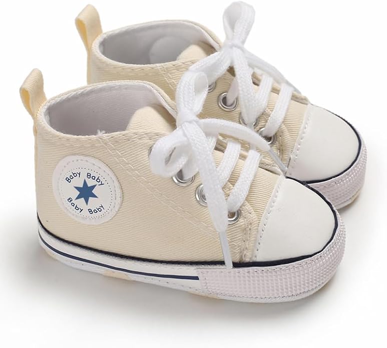 Unisex Baby Girls Boys Canvas High-top Shoes, Newborn Infant Anti-Slip Soft - Image 7