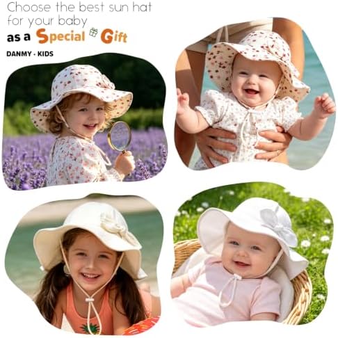 Baby Sun Hat Infant Toddler Girl Kids Sun Protection Beach Bucket Hats - Image 7