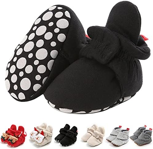 Baby Booties Cozy Fleece Slippers Soft Baby Shoes by GDSDYM
