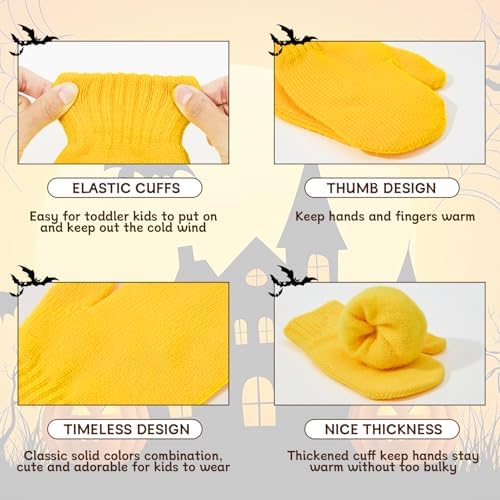 Century Star Toddler Mittens Thick Knit Kids Winter Gloves Warm Toddler Winter - Image 5