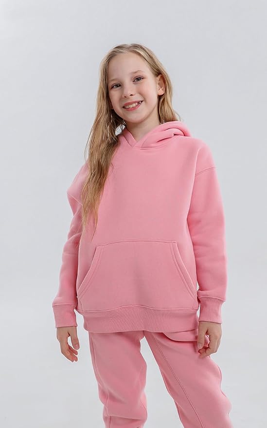 Toddler Boys Girls Sweatshirt Cotton Solid Fall Pullover Hoodie | Long Sleeve - Image 2
