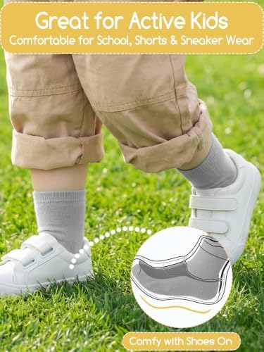 Aroveea Toddler Socks Non Slip Grip Ankle Baby 12 Pack - Image 4