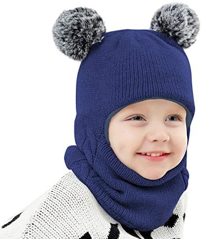 Baby Winter Hat Scarf Set, Unisex Infant Toddler Kids Hat Scarf by GZMM