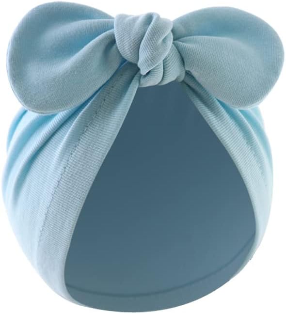 4PCS Newborn Baby Bow Knot Turban Hat Infant Toddler Hospital Hat Cotton Head - Image 3
