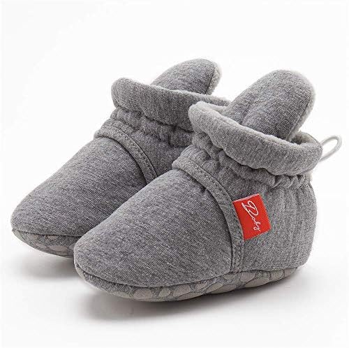 HsdsBebe Unisex Newborn Baby Cotton Booties Non-Slip Sole - Image 4